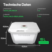 VGrow DWC Hydroponisches Anzuchtsystem-Set für die VGrow Smart Grow Box, 15 Liter-Deep-Water-Culture mit Luftsteinen und Rapid Rooters, nicht kompatibel mit E42A