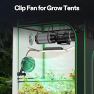 AeroWave E6 Gen2, Grow Tent Clip Fan 6”, EC Motor, Smart Control, Powerful Oscillating Fan, Black