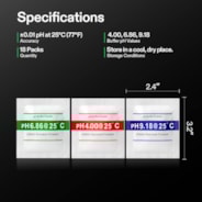 18-Pack pH Meter Buffer Solution Powder, pH 6.86/4.00/9.18, pH Buffer Powder for Precise and Easy pH Tester Calibration