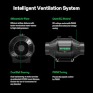 Smart Air Filtration Kit 4″, AeroZesh T4 Inline Fan with E12 Speed Controller, Carbon Filter & Ducting Combo