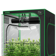 Smart Grow Tent Kit GIY-SGS-55 5x5, 6-Plant Complete System, with WiFi E42A+ Controller, 3x 200W AeroLight Wing SE LED Grow Light, and 6-inch AeroZesh G6 Ventilation Combo