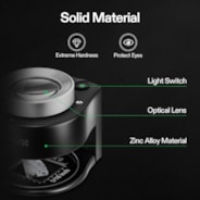 30X Rechargeable Loupe Magnifier with Optical Glass Lens and Lights