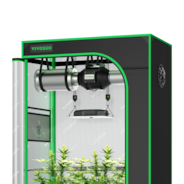 Standard Grow Tent Kit GIY-32 2x3, 2-Plant Complete System, with 100W VS1000 LED Grow Light, and 4-inch Ventilation Combo