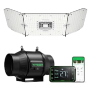 AeroLight A200SE 200W LED-Pflanzenlampe mit AeroZesh T6 15 cm Rohrventilator und GrowHub E42A Controller