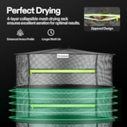 Inclusive Harvest Kit, Includes 16” Bowl Trimmer, Trim Tray, Drying Rack, Bluetooth Hygrometer Thermometer, and All the Essential Tools for Successful Harvest