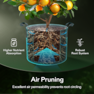 7 Gallon Grow Bags 5-Pack Black Thickened Nonwoven Fabric Pots with Handles, Multi-Purpose Rings