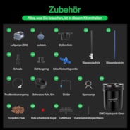 18,9L DWC Hydroponik-System Set (8 Eimer, Schwarz)