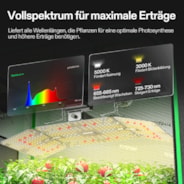 Smart Growbox Komplettset 120 x 60 x 180 cm, Komplettes Grow-Set mit GrowHub E42A+, 1680D Mylar Growzelt, Vollspektrum LED Pflanzenlampe und effizientem Belüftungssystem