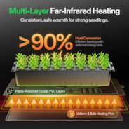 Clone Tent Kit 24" x 16" x 20", with T5 Full-Spectrum Grow Light, Seed Starter Tray, Heat Mat, AeroStream U075 Humidifier, and AeroWave D4 Clip Fan, for Indoor Plant Germination, Cloning