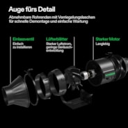 Smartes Abluftset 10 cm, AeroZesh T4 Rohrventilator mit E12-Geschwindigkeitsregler, Kohlefilter & Rohrkombination