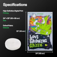 Brand Flag 60×90 cm, Durable Oxford Fabric Banner with Vivid Digital Print, Easy to Hang for Grow Tents, Home, or Events