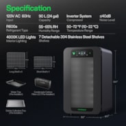 Smart Post-Harvest Box, Drying Machine with Temperature Humidity Control System, Storage Container Auto-Dryer Cabinet with Remote APP Control, Custom Programs, Food Grade for Preserving Harvest, Flowers 