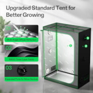 Smart Grow Tent Kit 150 x 80 x 200 cm, 3-Plant Complete System, with WiFi E42A+ Controller,LumaLight 400W LED Grow Light, and 6-inch AeroZesh G6 Ventilation Combo