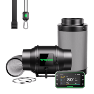 Smart Air Filtration PRO G6 Kit 6", AeroZesh G6 Inline Duct Fan w/GrowHub E42A+ Temperature Humidity WiFi-Controller, Carbon Filter & Ducting, Cooling & Ventilation for Grow Tent, Hydroponics