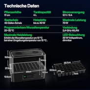 VSeed Smart Anzuchtbox, Indoor Anzucht- & Klon-System mit Ebbe-und-Flut-Bewässerung