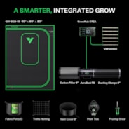 Smart Grow Tent Kit GIY-SGS-55FD 5x5, 6-Plant Complete System, with WiFi E42A Controller, 650W VSFD6500 LED Grow Light, and 8-inch AeroZesh T8 Ventilation Combo