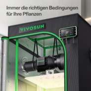 Smart Growbox Komplettset 60 x 60 x 120 cm, Komplettes Grow-Set mit GrowHub E42A+, 1680D Mylar Growzelt, Vollspektrum LED Pflanzenlampe und effizientem Belüftungssystem