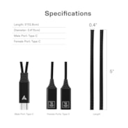 USB-C Splitter with 1 Male to 2 Female, 2-in-1 Type C Splitter, Daisy-chain Adapter Dongle for GrowHub Controller E42A