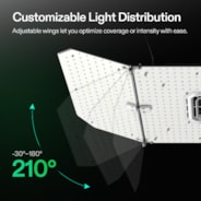 Smart Grow Tent Kit GIY-SGS-33 3x3, 3-Plant Complete System, with WiFi E42A Controller, 200W AeroLight Wing SE LED Grow Light, and 4-inch AeroZesh G4 Ventilation Combo