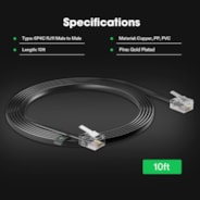 RJ11 Cable Male to Male, Connects Grow Lights to GrowHub Controller E42A, 10 Feet
