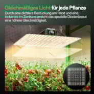 LumaLight LED Pflanzenlampe – Vollspektrum Pflanzenlampe, 100W, Smart Dimmbar & High-PPFD für Indoor-Pflanzen, Setzlinge, Gemüse & Blüte
