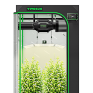 Smart Grow Tent Kit 3x3 ft, E42A+ Smart Controller, 200W Full-Spectrum LED Grow Light & Ventilation Automation System, 1680D Mylar Tent 36"x36"x72"