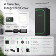 Smart Grow Tent Kit 2.3x2.3 Complete Indoor Grow System with Smart Controller, Full-Spectrum LED Grow Light & Ventilation Automation System, 1680D Mylar Tent 28"x28"x63"