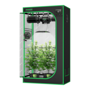 Smart Grow Tent Kit GIY-SGS-32 2x3, 2-Plant Complete System, with WiFi E42A Controller, 100W AeroLight LED Grow Light, 4-inch AeroZesh T4 Ventilation Combo, and AeroWave E6 Gen2 Clip-on Fan
