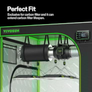 10 cm Vorfilter für 10 cm Kohlefilter, Schwarz, 2er-Pack