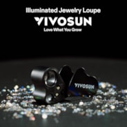 30X-60X Jewelers Loupe Magnifier with LED Light (1-Pack Black)