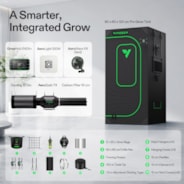 Kit de culture indoor intelligent Pro 60 × 60 × 120 cm, système de culture avec lampe LED 2-en-1 à spectre réglable, automatisation intelligente GrowHub, ventilation efficace et circulation d’air à 360°, tente en Mylar 2000D