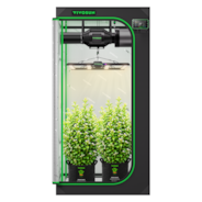 Smart Grow Tent Kit 100 x 100 x 180 cm Complete Indoor Grow System with Smart Controller, Full-Spectrum LED Grow Light & Ventilation Automation System, 1680D Mylar Tent