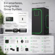 Smart Growbox Komplettset 100 x 100 x 180 cm, Komplettes Grow-Set mit GrowHub E42A+, 1680D Mylar Growzelt, Vollspektrum LED Pflanzenlampe und effizientem Belüftungssystem
