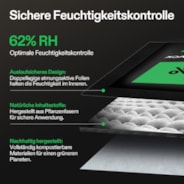 62% RH Two-Way Humidity Control Packs, Size 8 g, 10 Packs, Each for Storing 1 oz, Moisture Balancer with RH Indicator Card for Food & Herb Storage