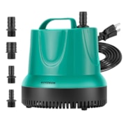 850GPH 60W Submersible Pump for Fish Tank, Pond, Aquarium, Hydroponic Systems with 5ft Power Cord and 4 Nozzles
