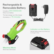 20" Cordless Pole Hedge Trimmer with 20” Dual-Action Laser Blade, Adjustable Cutting Head