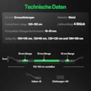 Grow Tent High CFM Kit, Suitable for 3.3’×3.3’, 4’×2’, 4’×4’, and 5’×5’ Tents, 39"-60" Adjustable