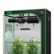Smart Grow Tent Kit GIY-SGS-42 Lite 2x4, 2-Plant Complete System, with WiFi E42A Controller, 200W VS2000 LED Grow Light, 4-inch AeroZesh G4 Ventilation Combo, and AeroWave E6 Clip-on Fan