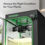 Smart Grow Tent Kit 2.3x2.3 Complete Indoor Grow System with Smart Controller, Full-Spectrum LED Grow Light & Ventilation Automation System, 1680D Mylar Tent 28"x28"x63"