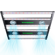AeroLight 550W LED Grow Light, Indoor Plant Light Bars with Circulation Fan for Grow Tent Cooling Ventilation, Tunable Full Spectrum, Support App Control, GrowHub Compatible, 4x4ft Coverage