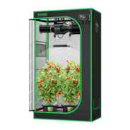 CLEARANCE | Smart Grow Tent Kit GIY-SGS-42 2x4, 2-Plant Complete System, with WiFi E42A+ Controller, 200W AeroLight Wing SE LED Grow Light, and 4-inch AeroZesh G4 Ventilation Combo