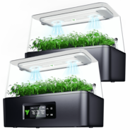 VSeed Smart Seedling Box, Indoor Seed Starting & Cloning System with Ebb & Flow Irrigation, 2 Pack