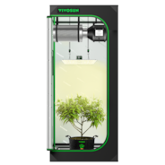 Complete Grow Tent Kit 2.3x2.3 Indoor Grow System with GrowHub WiFi Controller, Efficient Ventilation & Full-Spectrum LED Grow Light, 1680D Mylar Lightproof Tent 28"x28"x63"