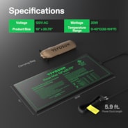 Durable Waterproof Seedling Heat Mat Warm Hydroponic Heating Pad 10″ x 20.75″ MET Standard