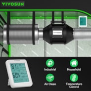 Air Filtration Kit R8 8″, Inline Fan R8 with Variable Speed Controller, Thermometer, Carbon Filter & Ducting Combo