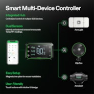 Smart Air Filtration Kit Pro 4″, AeroZesh T4 Inline Fan with E42A Temp. Humidity WiFi Controller, Carbon Filter & Ducting Combo