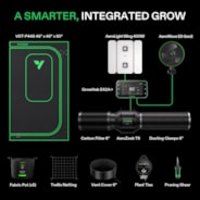 Smart Grow Tent Kit GIY-SGS-44 Pro 4x4, 4-Plant Complete System, with WiFi E42A+ Controller, 400W AeroLight Wing LED Grow Light, 6-inch AeroZesh T6 Ventilation Combo, and AeroWave E6 Gen2 Clip-on Fan