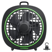 AeroWave D4, 4” Grow Tent Clip Fan with Detachable Hook, Black