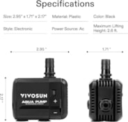 130GPH Submersible Pump(500L/H, 6W)