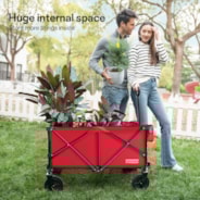 Heavy Duty Collapsible Folding Wagon, Red
